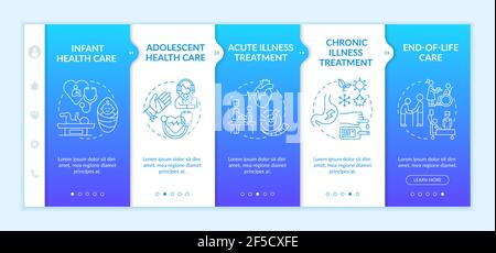 Family doctor assistance onboarding vector template Stock Vector