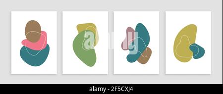 Abstract blotch shape. Liquid shape elements. Fluid dynamical colored forms banner. Gradient abstract liquid shapes. Stock Vector
