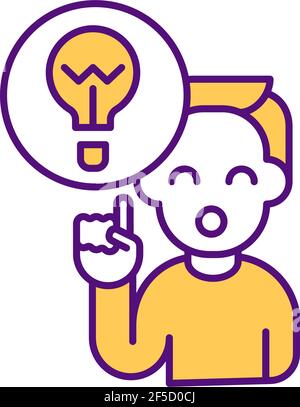 New idea RGB color icon Stock Vector