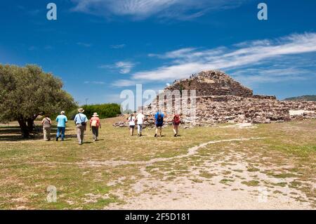 Barumini, Sardinia, Italy. View of archeological nuragic complex of Su Nuraxi di Barumini. UNESCO World Heritage List Stock Photo