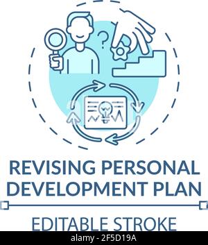 Revising personal development plan concept icon Stock Vector Image ...