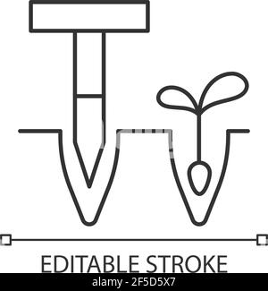 Dibbler linear icon Stock Vector