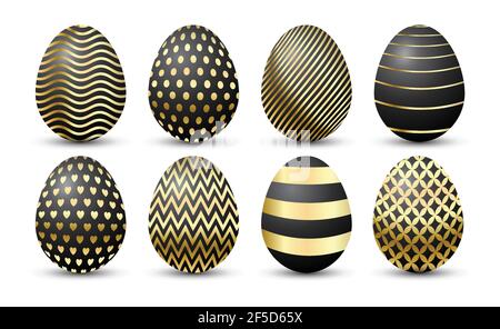 Golden Easter Eggs Set