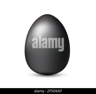 Black egg vector isolated on white background. Egg vector illustration. Stock Vector