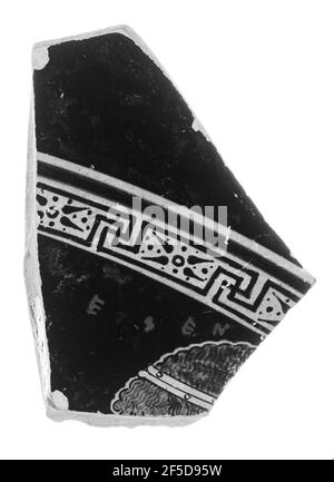 Attic Red-Figure Kylix Fragment. Stock Photo