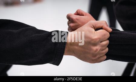 A Brazilian Jiu Jitsu grip Stock Photo