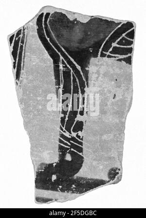 Attic Black-Figure Hydria Fragment. Unknown Stock Photo
