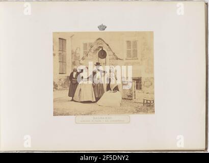 Baleares. Aldeanos de Palma y sus alrrededores. Charles Clifford (English, 1819/1820 - 1863) Stock Photo