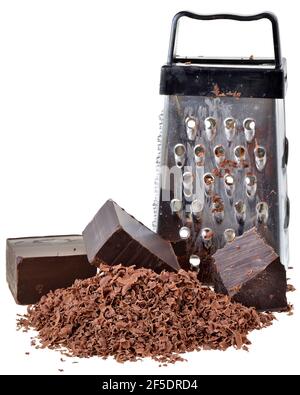 Chocolate Grater And Crumbs Stock Photo - Download Image Now