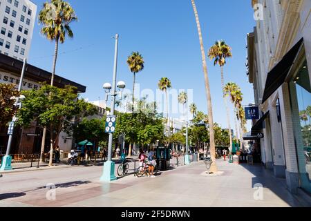 3rd Street Promenade, Downtown Santa Monica, Los Angeles, California, United States of America Stock Photo