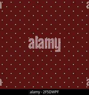 Seamless pattern - small light yellow dots on a deep maroon background. Burgundy graphic texture for design. Vector illustration, EPS. Stock Vector