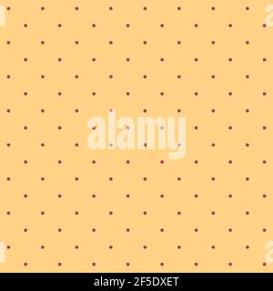 Seamless pattern - small burgundy dots on a beige-sand (burly wood) background. Moderate graphic texture for design. Vector illustration, EPS. Stock Vector