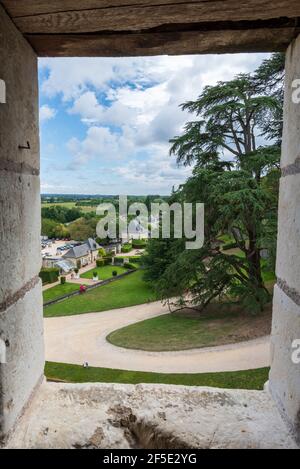 The gardens at Chateau d'Usse in the Loire valley France Stock Photo
