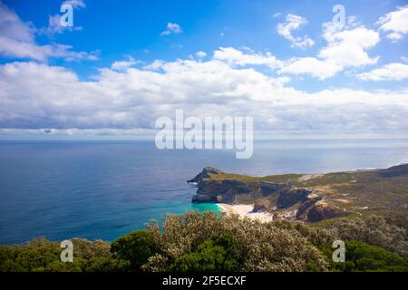 Cape Point - Cape Town, South Africa - 18-03-2021 View from the side lookout point on Cape Point. Breathtaking scenery. Stock Photo