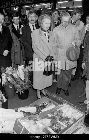 Mrs Thatcher in the north of England/Leeds/Bradford in 1987 Stock Photo