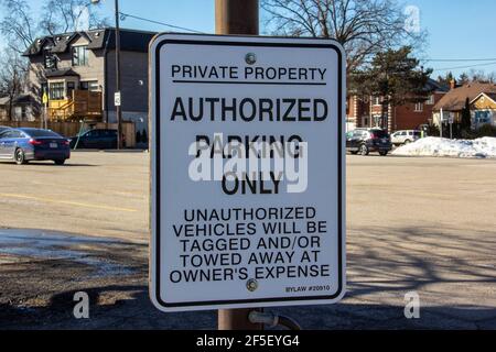 Authorized Parking Only sign Stock Photo