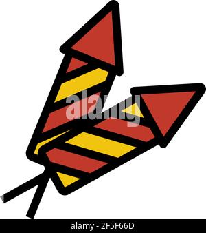 Party Petard Icon. Editable Bold Outline With Color Fill Design. Vector Illustration. Stock Vector