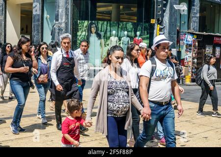 Mexico Mexico City Ciudad de Federal District Distrito DF D.F. CDMX Centro historico historic Center Centre Calle Bolivar Street business center busy Stock Photo