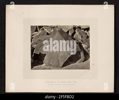 Inscriptions in the Written Valley, Sinai; Francis Frith, English, 1822 ...