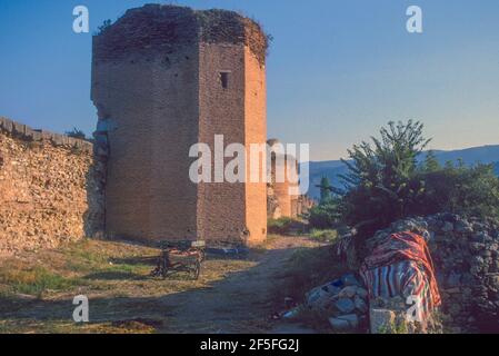 Ancient defence walls Iznik Turkey. Stock Photo