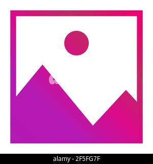 No image gradient vector symbol, missing available icon. No gallery for this moment . Stock Vector