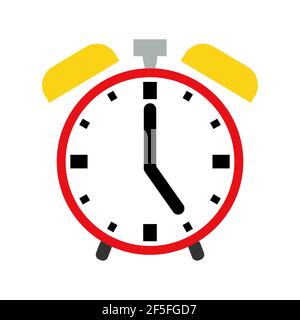 Modern alarm clock vector icon isolated on white background . Stock Vector