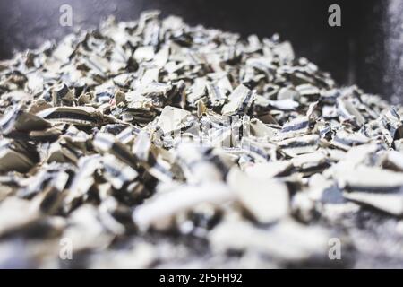 PP Pet Chips Semi Dull, PET chips recycle, PET polyester chips Stock Photo