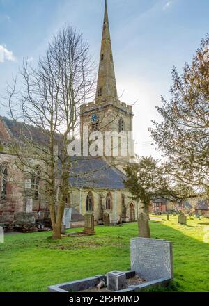 St.Cassian's Church in Chaddesley Corbett, Worcestershire, England. Stock Photo
