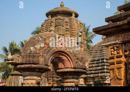 Mukteshwar Temple is a 10th century Hindu temple dedicated to Shiva, located in Bhubaneswar, Odisha, India. Stock Photo