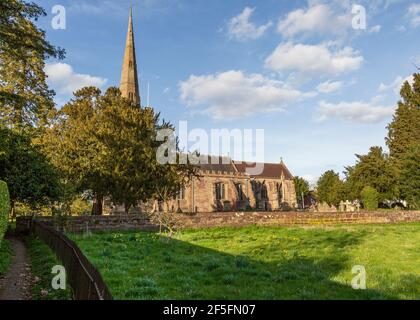 St.Cassian's Church in Chaddesley Corbett, Worcestershire, England. Stock Photo