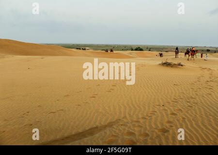 Various views of the Sam's sand dunes Stock Photo