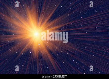 energy flash in space backgrounds Stock Photo