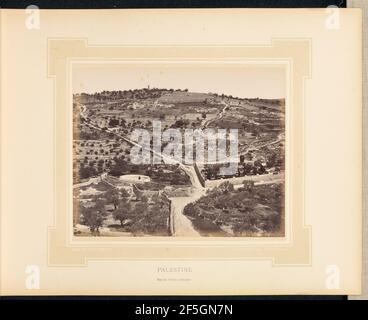 Palestine: Mont des Oliviers à Jérusalem. Félix Bonfils (French, 1831 - 1885) Stock Photo