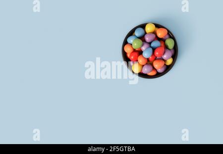 Multi coloured mini Easter eggs Stock Photo