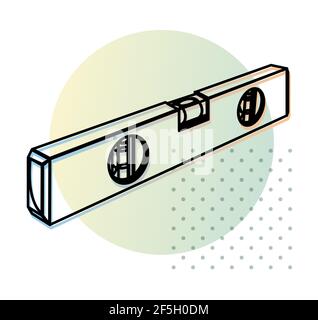 Spirit Level Tool - Illustration as EPS 10 File Stock Vector