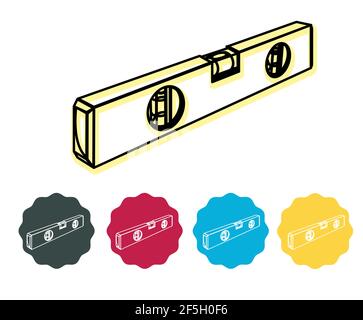 Spirit Level Tool - Illustration as EPS 10 File Stock Vector