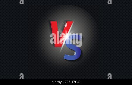 VS letters for sports and fight competition. Vector illustration. Stock Vector