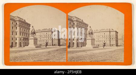 The Monument of the prince Schwarzenberg. Oscar Kramer (Austrian, 1835 - 1892) Stock Photo