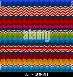 Knitted poncho texture for design, vector background Stock Vector