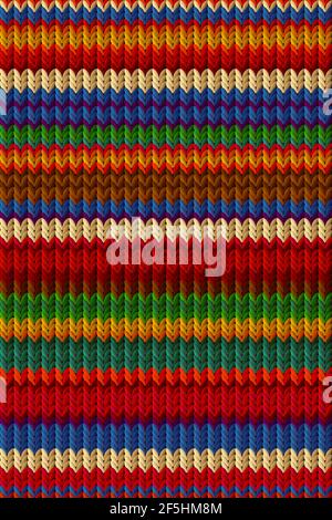 Knitted poncho vector texture, repeating pattern Stock Vector