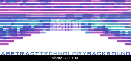 Abstract tech background with multicolor mosaic on a white. Geometric vector graphic pattern Stock Vector