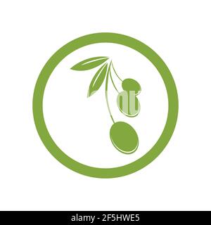 olive logo template vector design Stock Vector