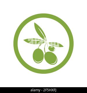 olive logo template vector design Stock Vector