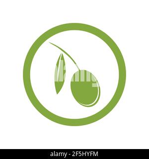 olive logo template vector design Stock Vector