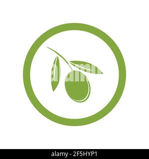 olive logo template vector design Stock Vector