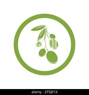 olive logo template vector design Stock Vector