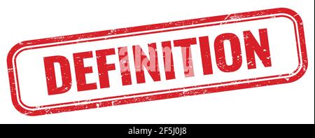 DEFINITION text on red grungy rectangle stamp. Stock Photo