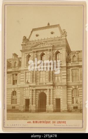 Bibliotheque du Louvre. Ernest Ladrey (French, active Paris, France 1860s) Stock Photo