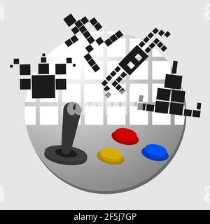 Arcade play Stock Vector