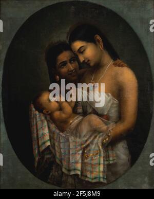 Raja Ravi Varma, Mother and Child Stock Photo - Alamy